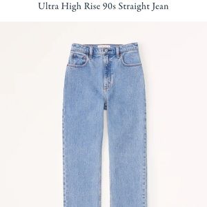 Abercrombie ultra high rise 90s straight jeans